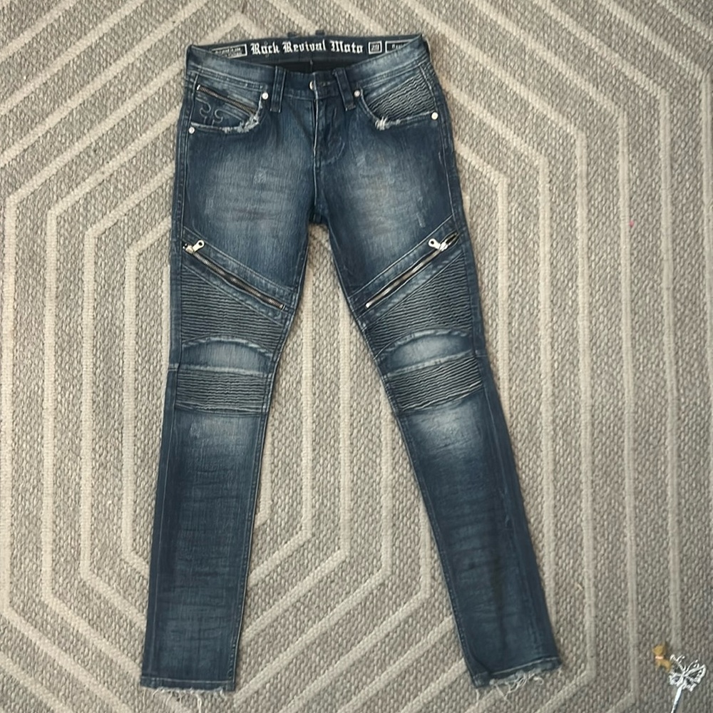 Woman Rock Revival Moto Jeans
